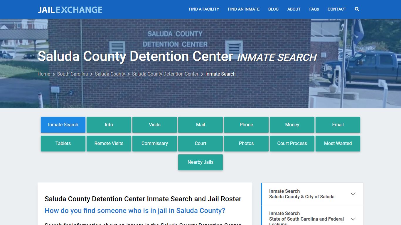 Saluda County Detention Center Inmate Search - Jail Exchange